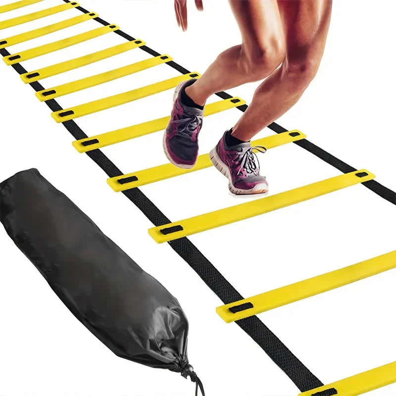 Professional Agile Ladder Heavy Duty Nylon Training Ladder Anti Slip Rod Foldable Easy To Carry Uses For Sport Training