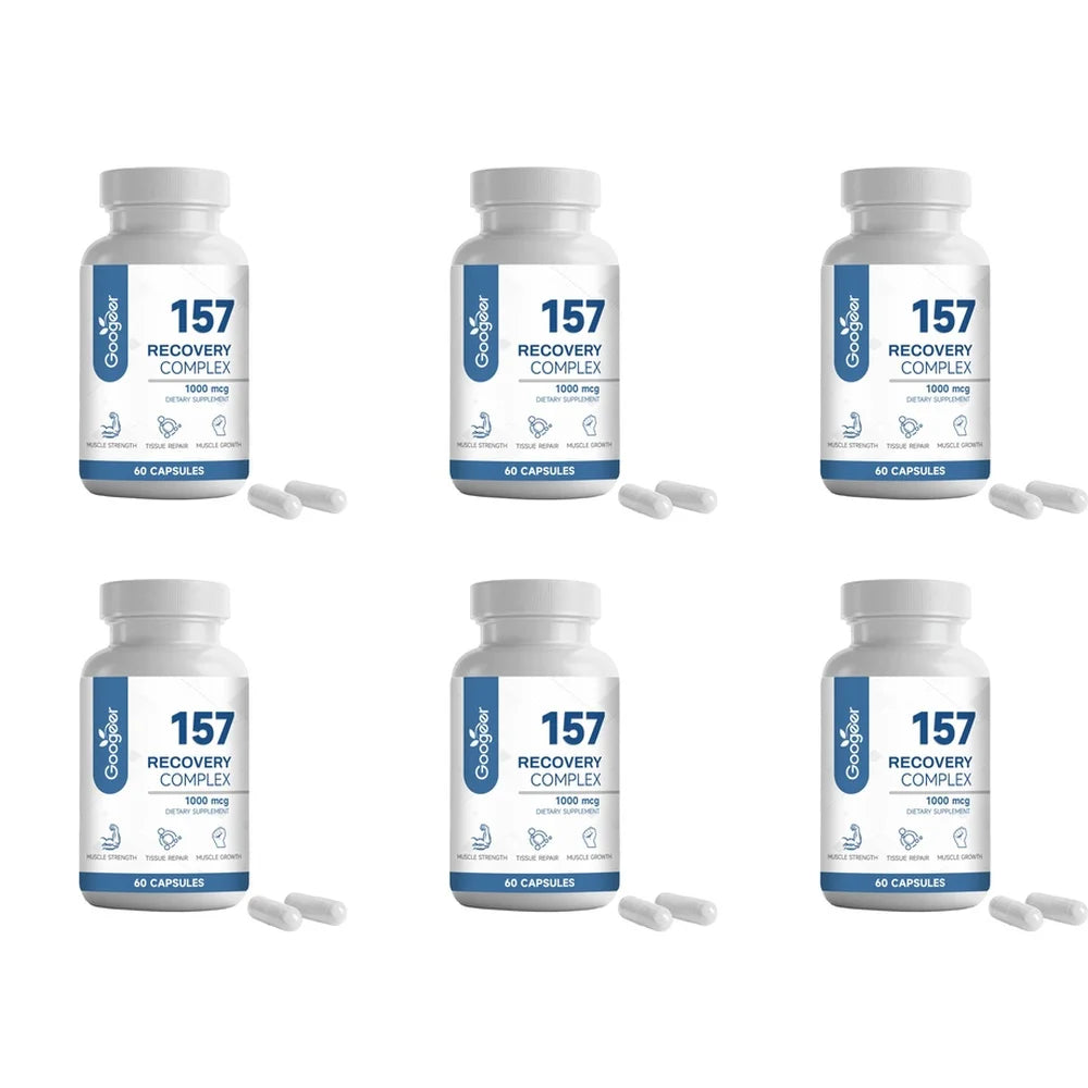 Googeer 157 Recovery Complex Capsules for Muscle Strength and Tissue Repair, L-Lysine Amino Acid Blend, Daily, 60 Capsules