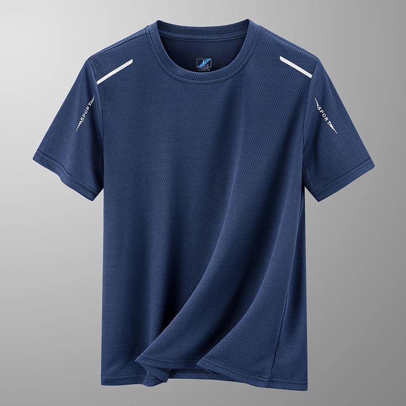 YJKVUR 2026 Summer Men’s Quick Dry Moisture Wicking Crew Neck T Shirts Mesh Athletic Running Gym Workout Short Sleeve Tee Tops