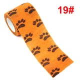 1 Pcs Printed Therapy Elastic Bandage Bands 4.8m Sports Colorful Self Adhesive Wrap Tape for Finger Joint Knee Animal Pet