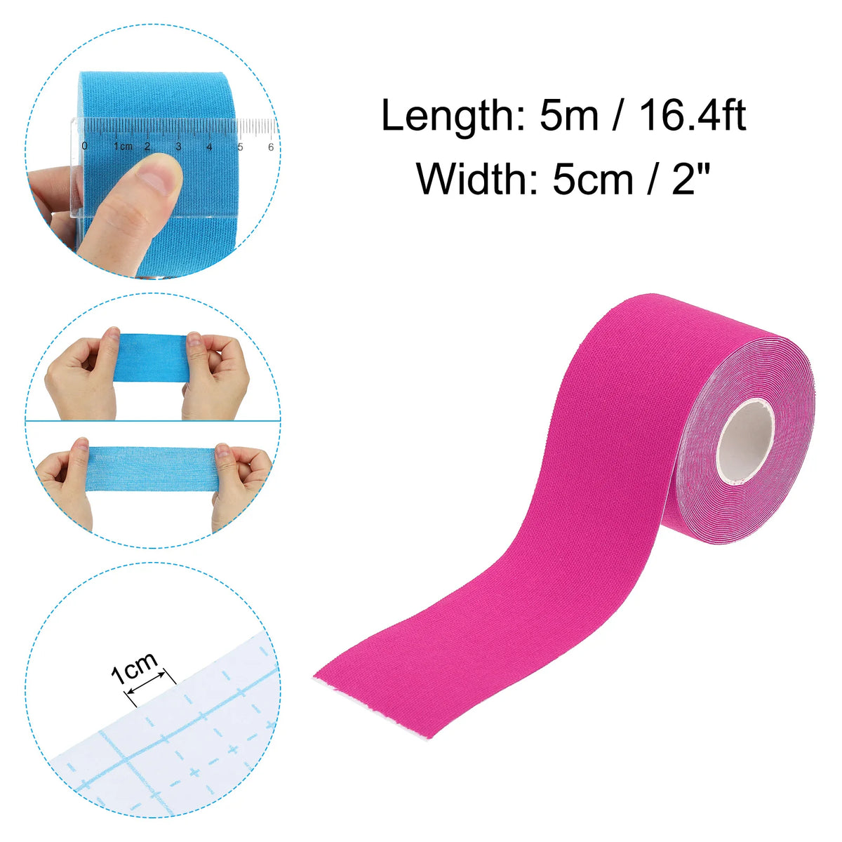Aerial Hoop Tape Athletic Tape Adhesive Non-Slip Grip Tape Yoga Rig Sport Tape for Wrapping Exercises Gymnastics 16.4ft Colorful
