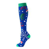 Compression Socks Sports Jump Rope Yoga Elastic Pressure Calf Stockings Socks Varicose Veins Compress Halloween Christmas New