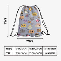 1PC Custom Halloween Drawstring Backpack, Personalized Print Rope Bag, Reusable 3 Sizes for Trick or Treat, Festival Gift