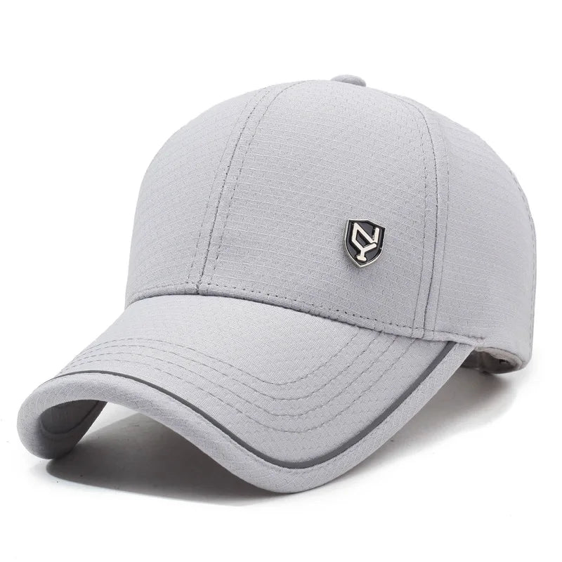 Summer Men's Black Breathable Cap Versatile Korean Version Versatile Men's Baseball Outdoor Recreational Fishing Sun Hat 56-60cm