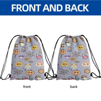 1PC Custom Halloween Drawstring Backpack, Personalized Print Rope Bag, Reusable 3 Sizes for Trick or Treat, Festival Gift