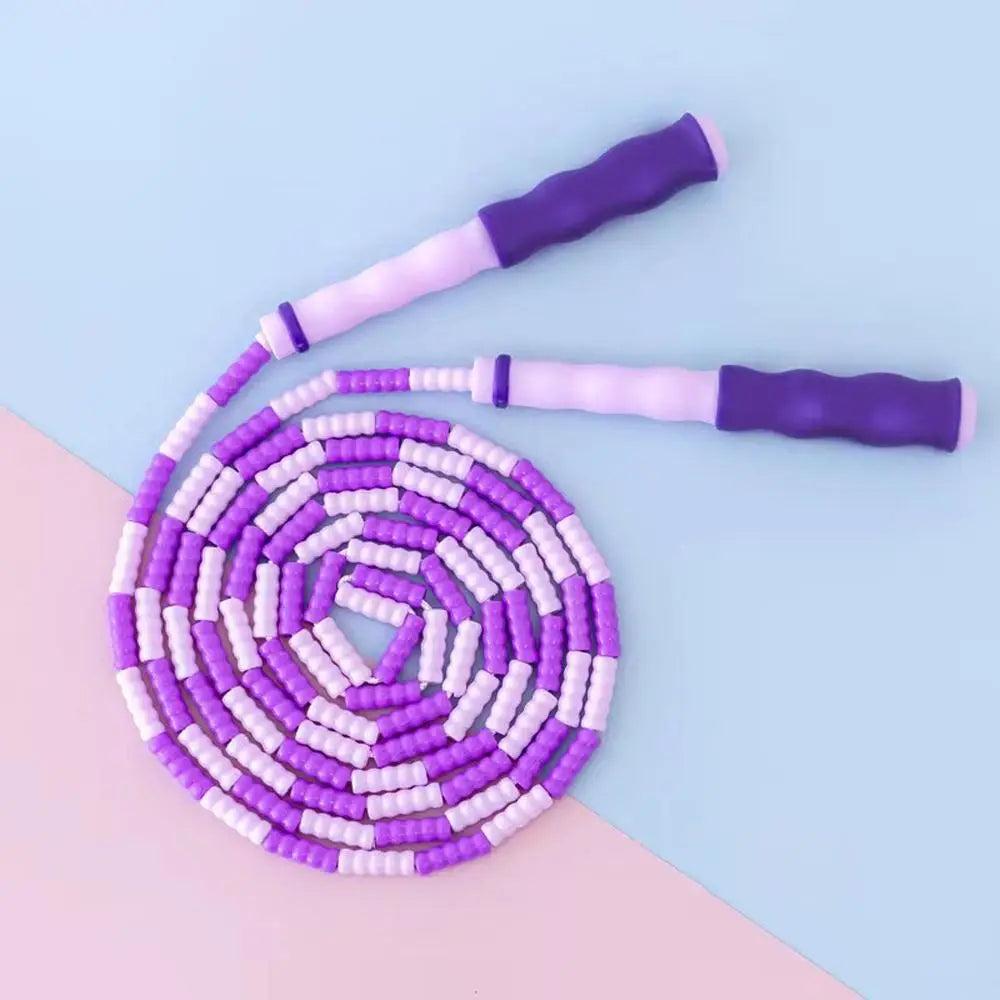 Anti-Skid Segmented Fitness Jump Rope Adjustable Environment Protection Soft Bead Skipping Rope Anti Slip Professional