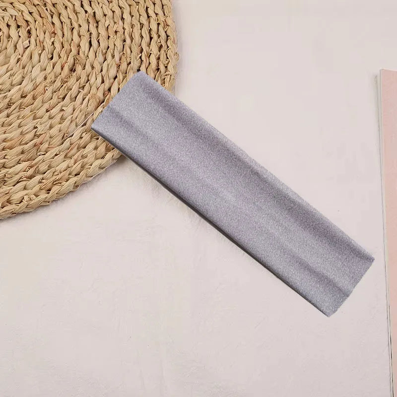 Four Seasons Solid Sports Headbands For Women Fitness Running Yoga Solid Color Elastic Hairbands Stretch Makeup Hair Accessories