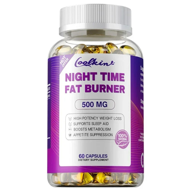 Night Time Fat Burning Capsule - Supports Immune System Health, Appetite Suppression, Healthy Weight Management