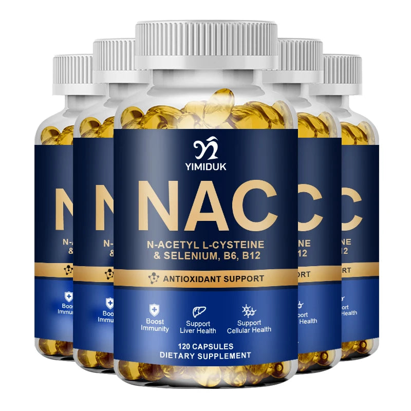 NAC Glutathione Capsules N-Acetyl Cysteine 1200 mg Support for Liver, Lung | Amino Acid, Easy to Absorb