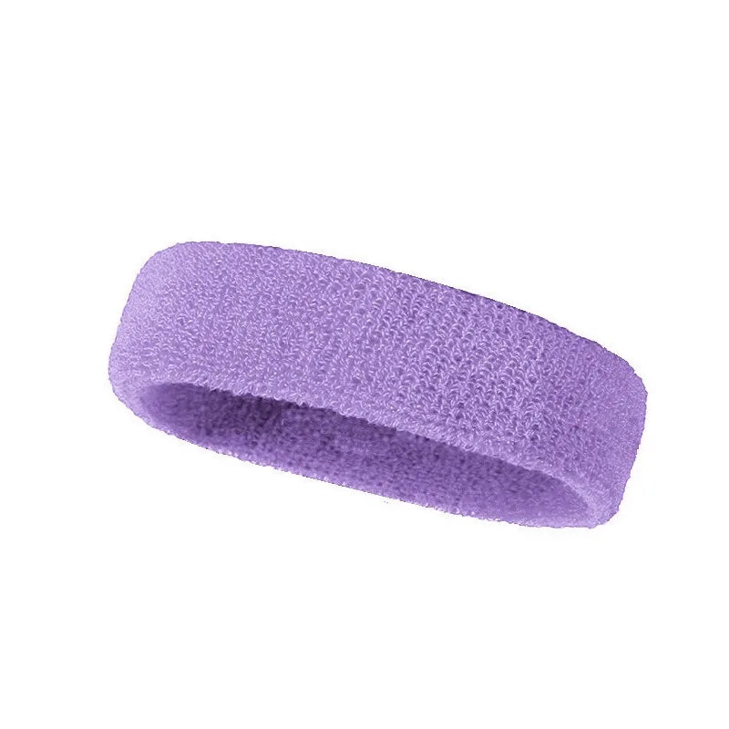Sports Sweatbands Headband Moisture Wicking Hairband Athletic Towel Headbands Cotton Head Sweat Bands for Running, Cycling, Yoga