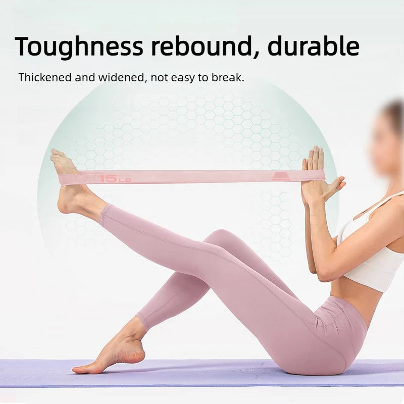 15LB-50LB Yoga Elastic Ring Different Level Elastic Yoga Band Stretch Strap Stretch Fitness Bands Home Exercise