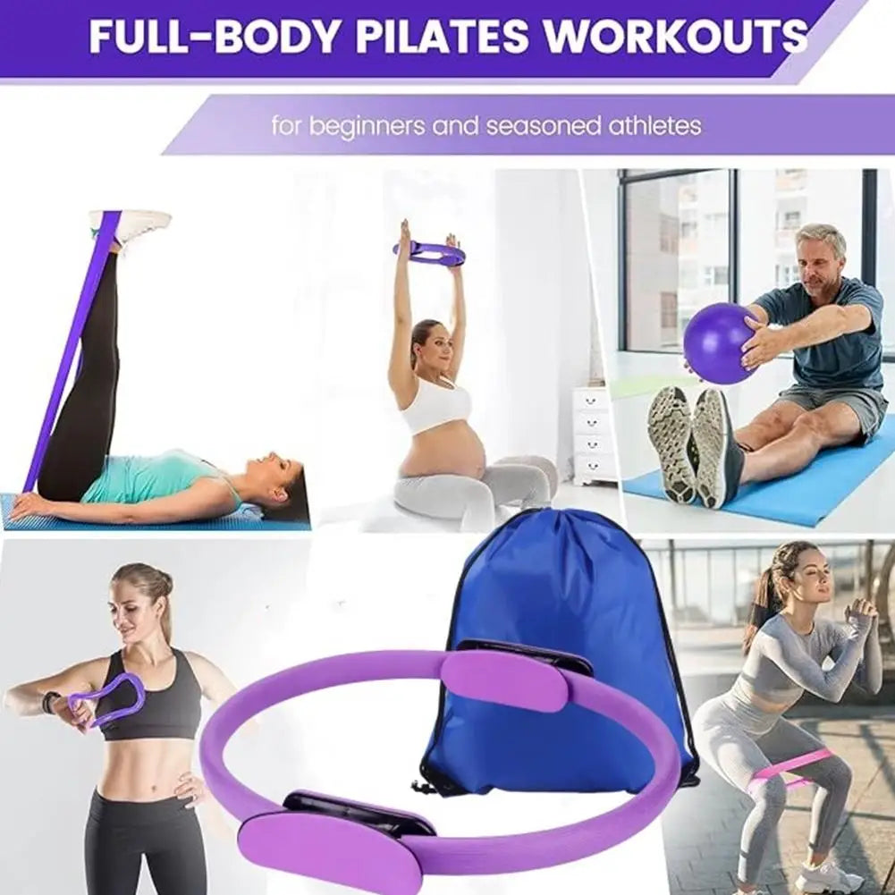 13 pcs Pilates Essentials Kit Yoga Circle Gym Set Stretching Core Training Equipment  For Flexibilit Home Workout