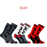 3 pairs of professional men's and women's outdoor sports cycling socks, sports socks, odor proof and breathable yoga nylon socks