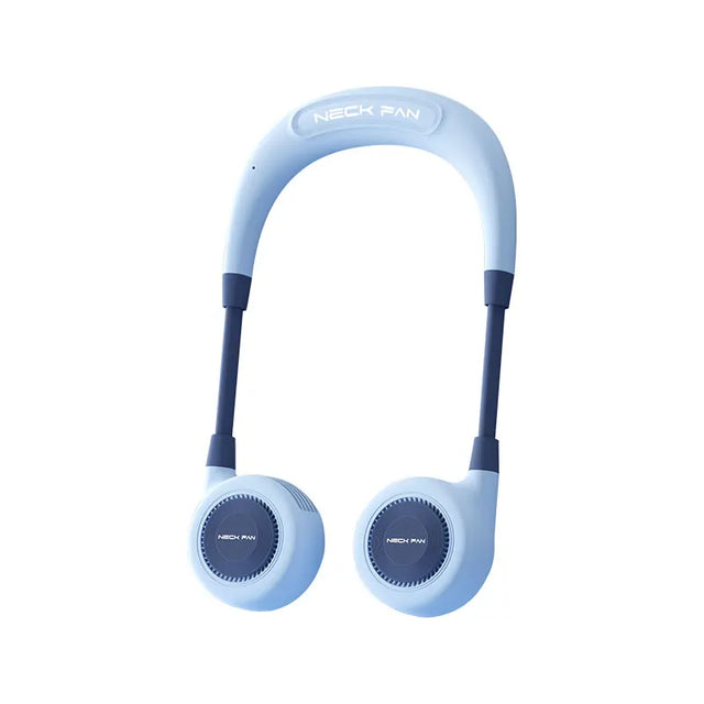 Portable Halter Neck Air Cooling Fan Lightweight Type-C Rechargeable Mini Outdoor Travel Sport Wearable 3 Gear Hanging Neck Fan
