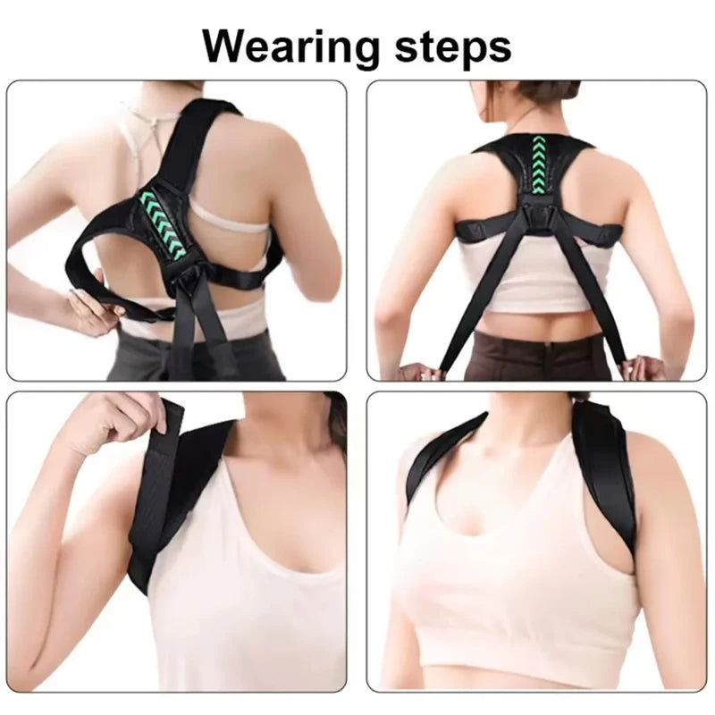 1pcs  Adjustable Posture Corrector 1pcs Upper Back Brace Neck Shoulder Support Belt for Women And Men Spine Back Support