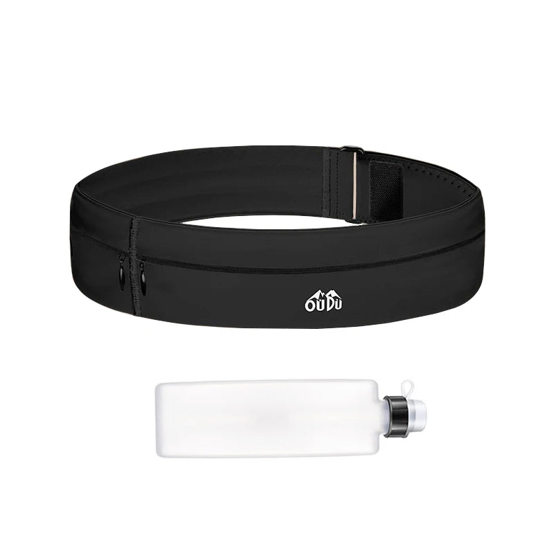 Sports Fanny Pack Running Belt Waist Bag with Water Bottle Men Women Phone Pouch Jogging Gym Bags Hydration Run Accessories