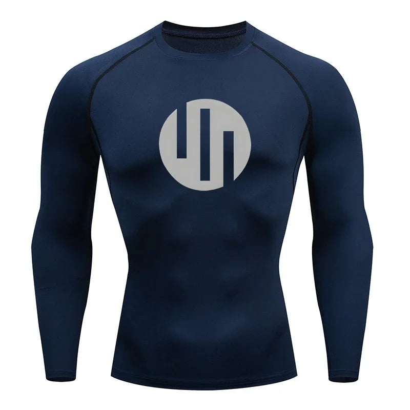 Gym Short Sleeve Running T-Shirt Men's Compression Long Sleeve Shirt Sun Protection Quick Drying Outdoor Sports Top Sportswear
