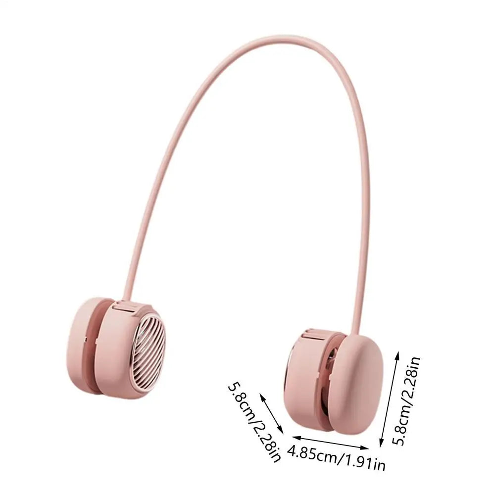 New Portable Neck Fan, Foldable Mini USB Fan, Rechargeable 1200-2000mah Cooling Wind Fans, Personal Silent Neckfan For Sports