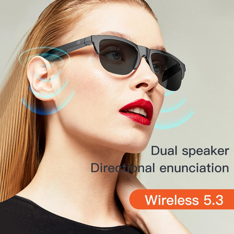 Wireless Smart Glasses Touch Based Intelligent Bluetooth Glasses with Bone Conduction For Sports Call Sunglasses Business