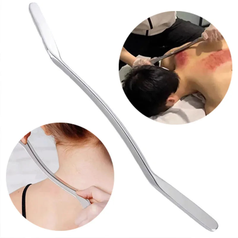 Gua Sha Scraping Massage For Large Muscles Soft Tissue Stainless Steel Tool Deep Tissue Release Myofascial Massagers
