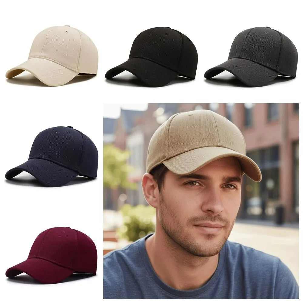 Solid-Color Unisex Breathable Baseball Cap Casual Sunscreen Sun Protection Hat Cotton Versatile Hip Hop Snapback Hat Sports