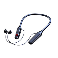 Wireless BT Neckband Headphones with Digital Display Function, Large-Capacity Semi-In-Ear Sports Stereo Headphones