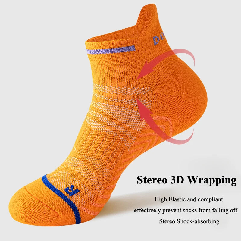 Ankle Socks Athletic Cushioned Reinforced Heel and Toe Breathable Mesh Performance Arch Support Sports Running Quarter Tab Socks