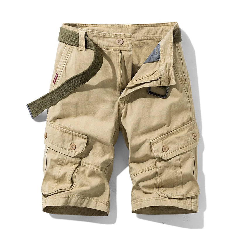 High Quality Men Cotton 100% Cargo Shorts New Summer Man Multi Pockets Casual Shorts Jogger Sportswear Pants Male Shorts Pants