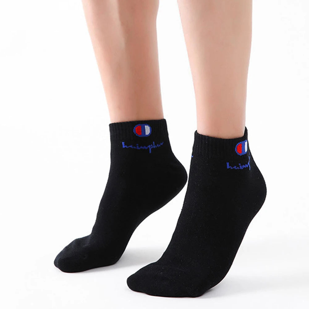 5/10/20 Pairs Men Ankle Socks Cotton Brand Classic Fashion Black White Socks Breathable Mesh Athletic Sports Socks for Summer