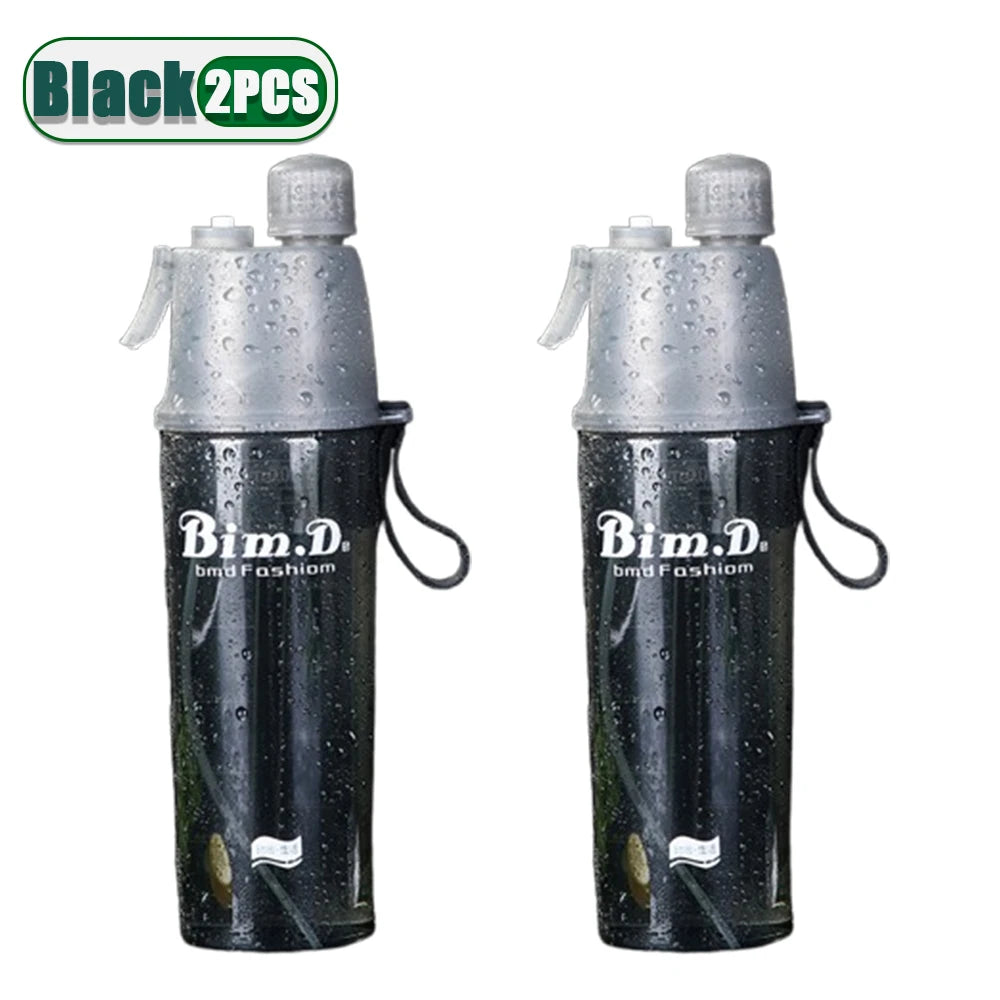 2 in 1 Spray Water Bottle Portable Cooling Hydration Cup for Outdoor Sports Travel Camping Summer Gift for Fitness Lovers