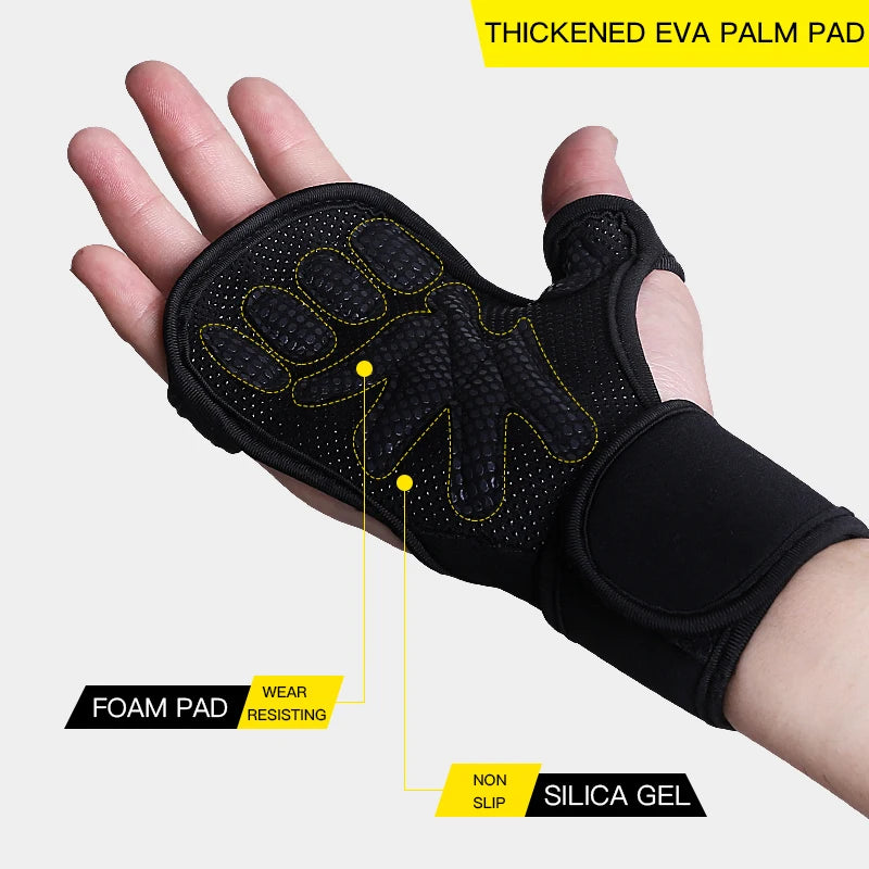 Kyncilor Professional Fitness Hard Pull Iron Outdoor Gloves with Thickened and Wear-resistant EVA Palm Pad for Palm Protection