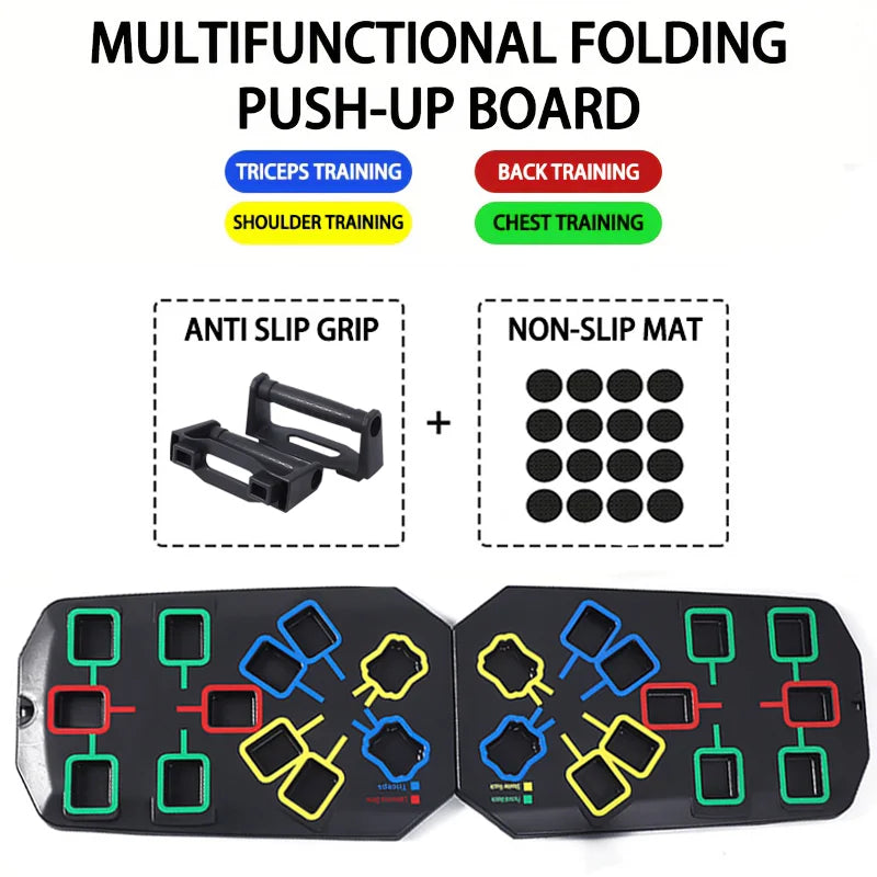 New Portable Multifunctional Push-up Board Set with Handles Foldable Fitness Equipment for Chest Abdomen Arms and Back Training