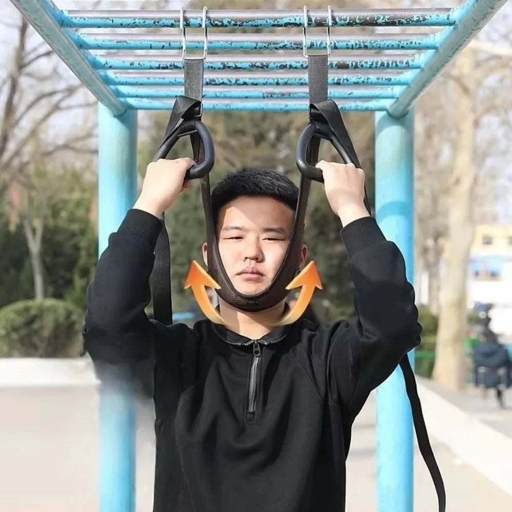 Horizontal Neck Stretcher Household Hanging Cervical Traction Belt Strap Adjustable Neck Suspension Ergonomic Head Harness