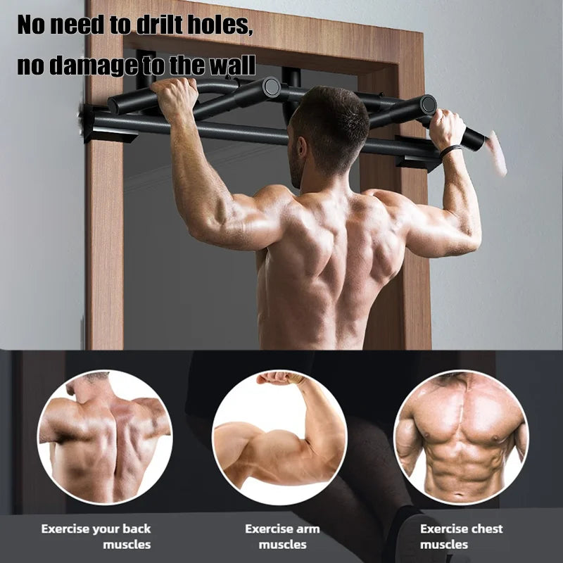 Door Frame Pull-up Bar Wall Mounted Door Pull-up Bar Pull-up Bar Multi-purpose Push-up Bar Indoor Home Gym Equipment