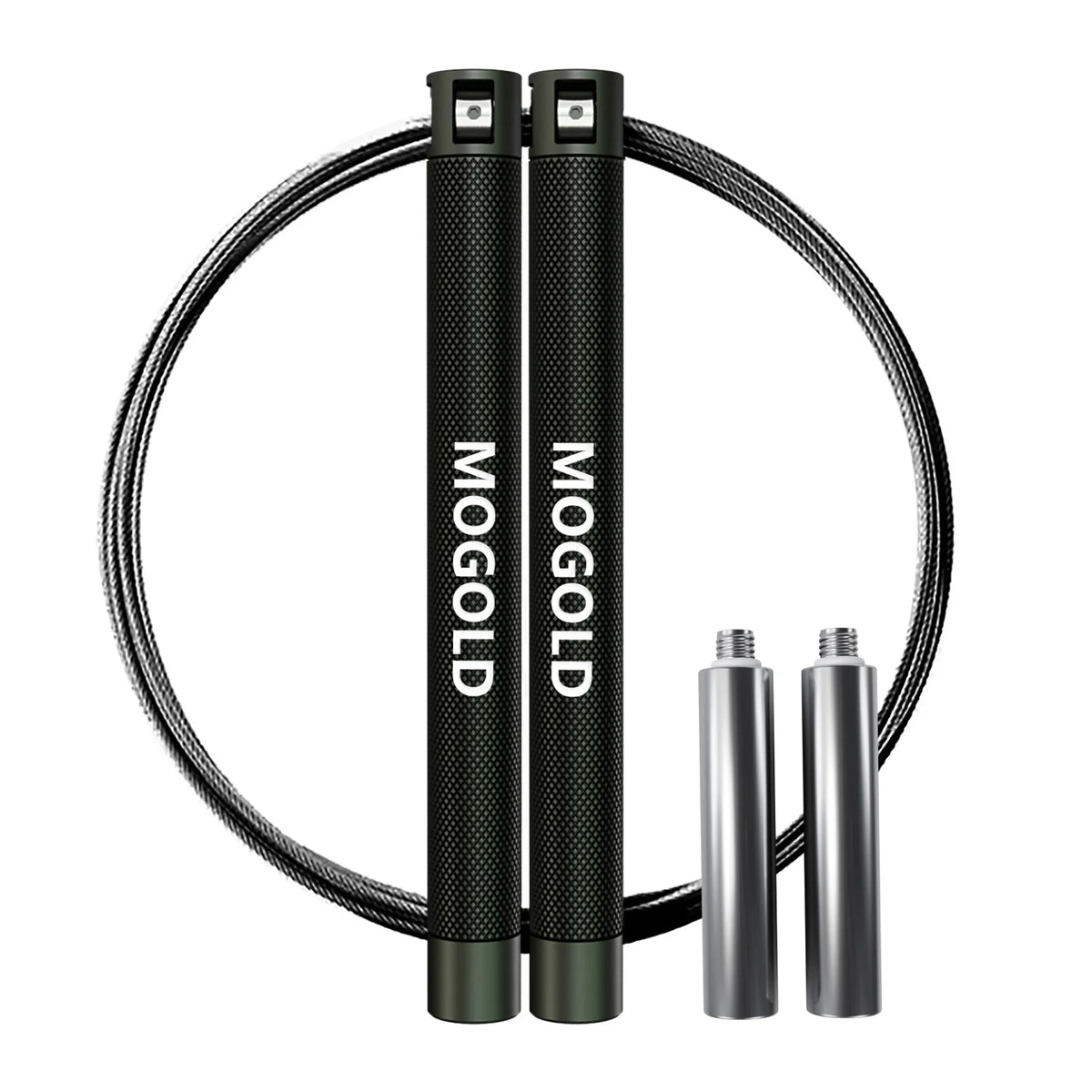 MOGOLD Ultra-durable Wire Jump Rope | Non-slip Handles with Comfortable Grip, Professional Fitness