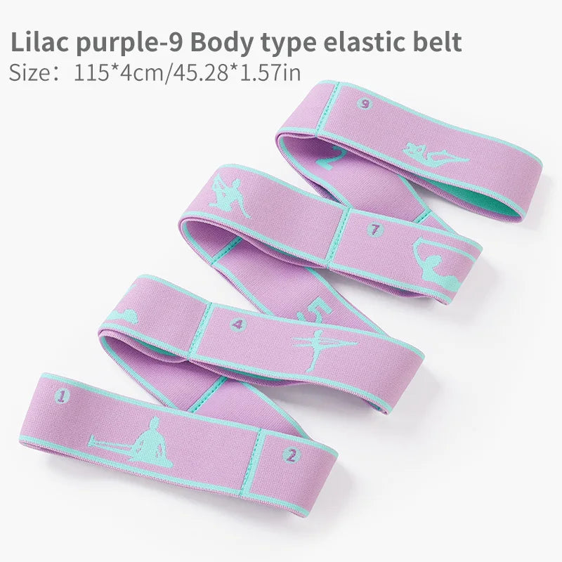 8/9 Loops Children Upgrade Pattern Guide Digital Resistance Elastic Band for Dance, Gymnastics, Ballet rubber band for training