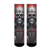 Cross Skull Fashion Men's Socks Harajuku Retro Style Crazy Street Hip Hop Happy Socks Novelty Funny Crew Socks Casual Party Gift