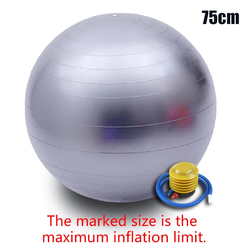 Women Gym Yoga Fitness Ball Thickening Type Anti-explosion Diameter 25/55/75cm Pilates Workout Mini Ball Sculpting Legs And Hips