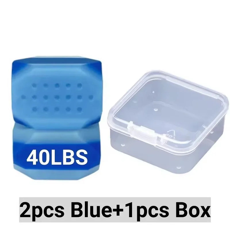 2Pcs Jaw Trainer 40/50/60Lb Adjustable Bite Force Jaw Exerciser Double Chin Eliminator Facial Chew Tool Anti Stress Face Shaping