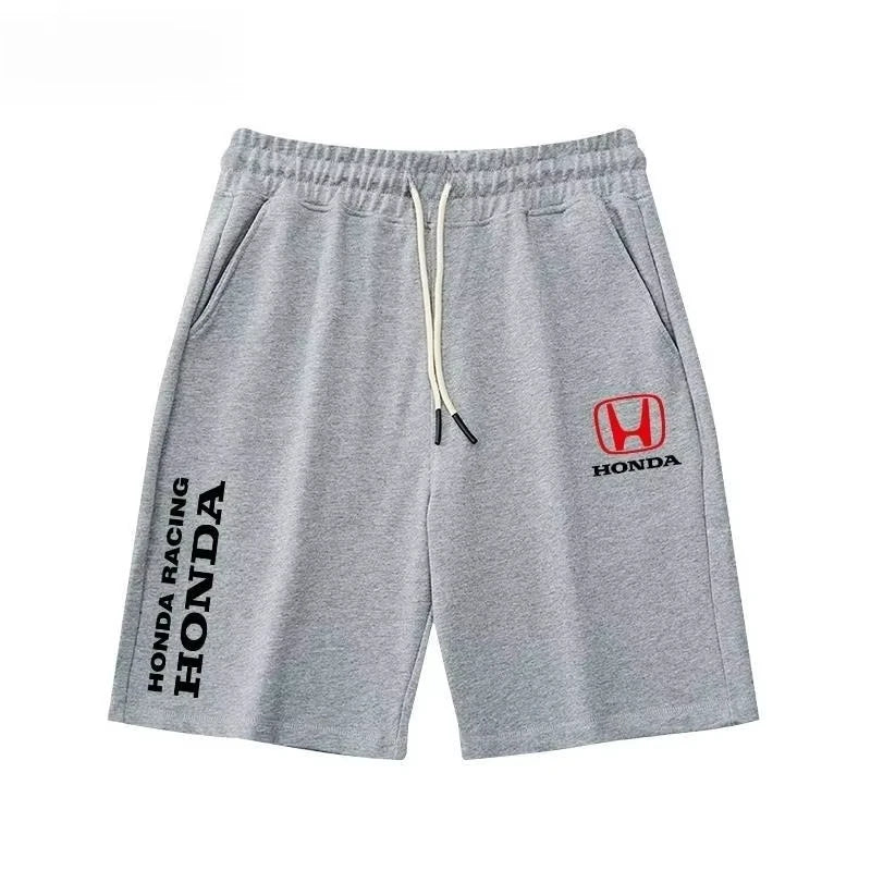 2025 Summer New Cycling Sweatpants Trendy Sweatpants Honda Men's and Women's Shorts Motorcycle Enthusiasts Five-point Shorts HRC
