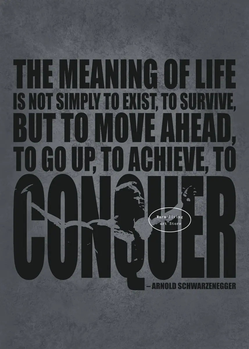 Arnold Schwarzenegger Bodybuilding Weightlifting Poster Motivational Quotes Fitness Canvas Painting Wall Art Gym Home Decor