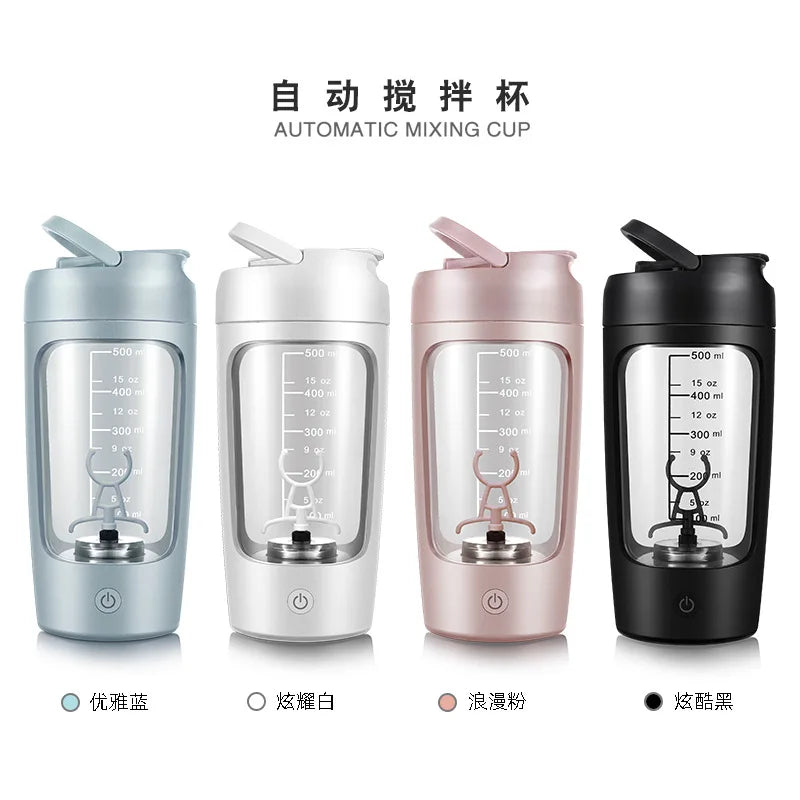 500ML Automatic Electric Protein Powder Mixing Cup Portable Shaker Bottle Blender for Gym Fitness Outdoor