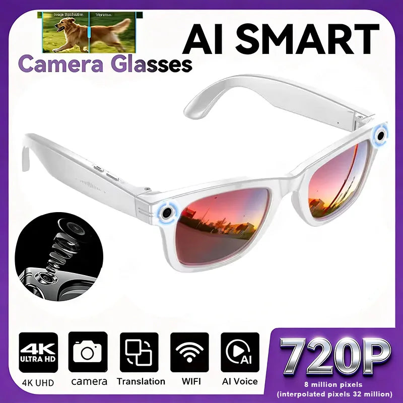TOP 1 for Meta AI Smart Glasses 13MP Camera Video Recording 100+ Languages Translation Sunglasses Bluetooth Call Music Play