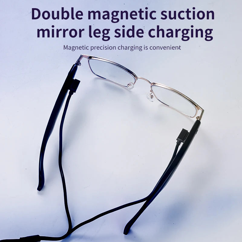 Koipsse Smart Glasses Metal Frame Color-Changing Lenses Multi-Function Wireless Bluetooth Headset Call Dual Touch Men and Women