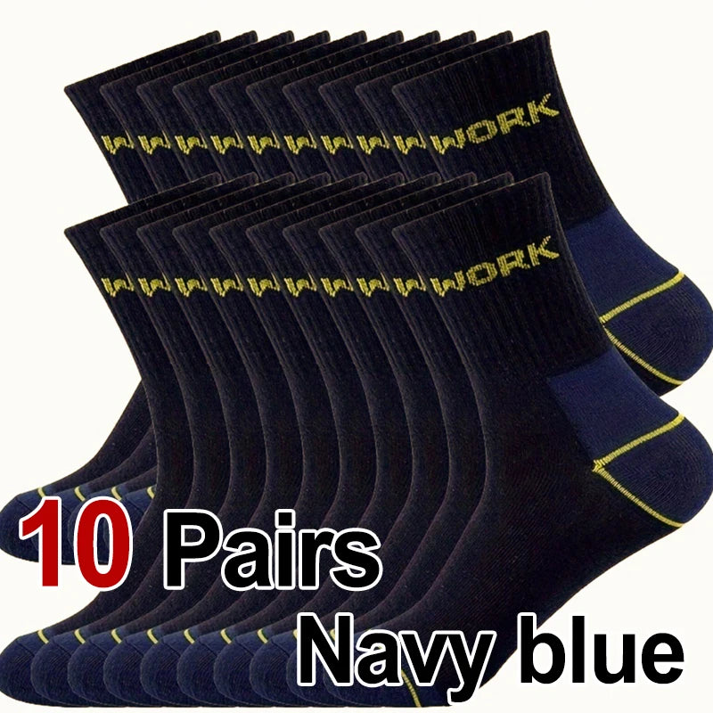 10/15 Pairs High-Quality Men Business Odor Proof Mid Tube Socks Sweat Absorbing Breathable All Season Sports Leisure Socks