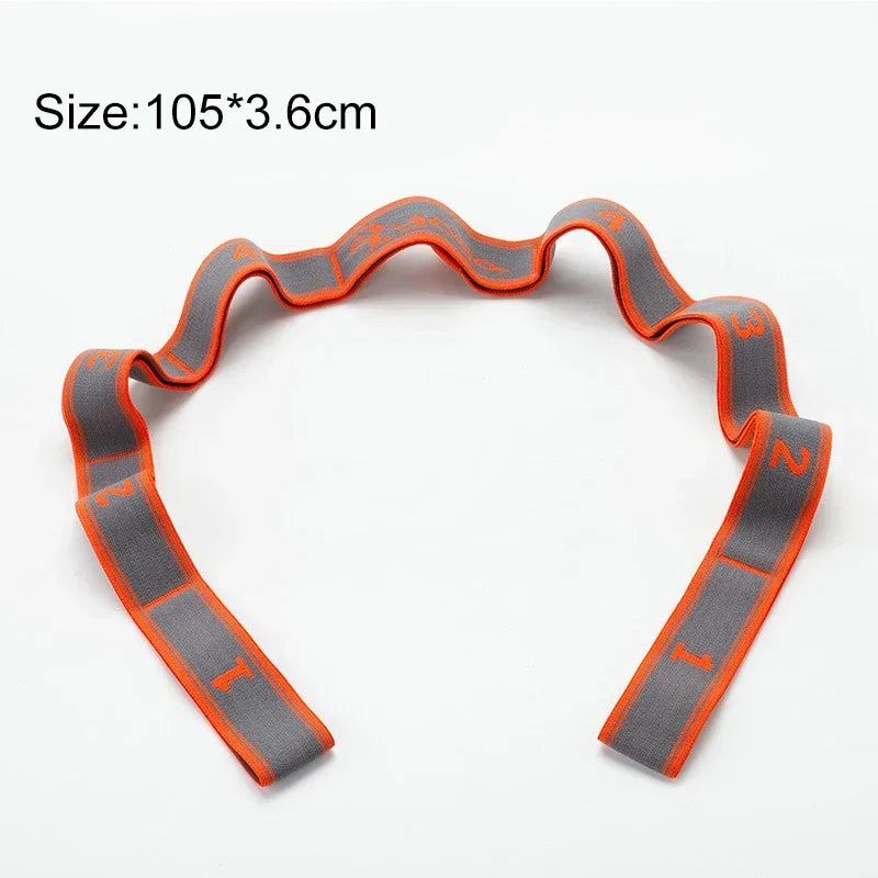 Yoga Pull Strap Belt Polyester Latex Elastic Latin Dance Stretching Band Loop Yoga Pilates Fitness Exercise Resistance Bands