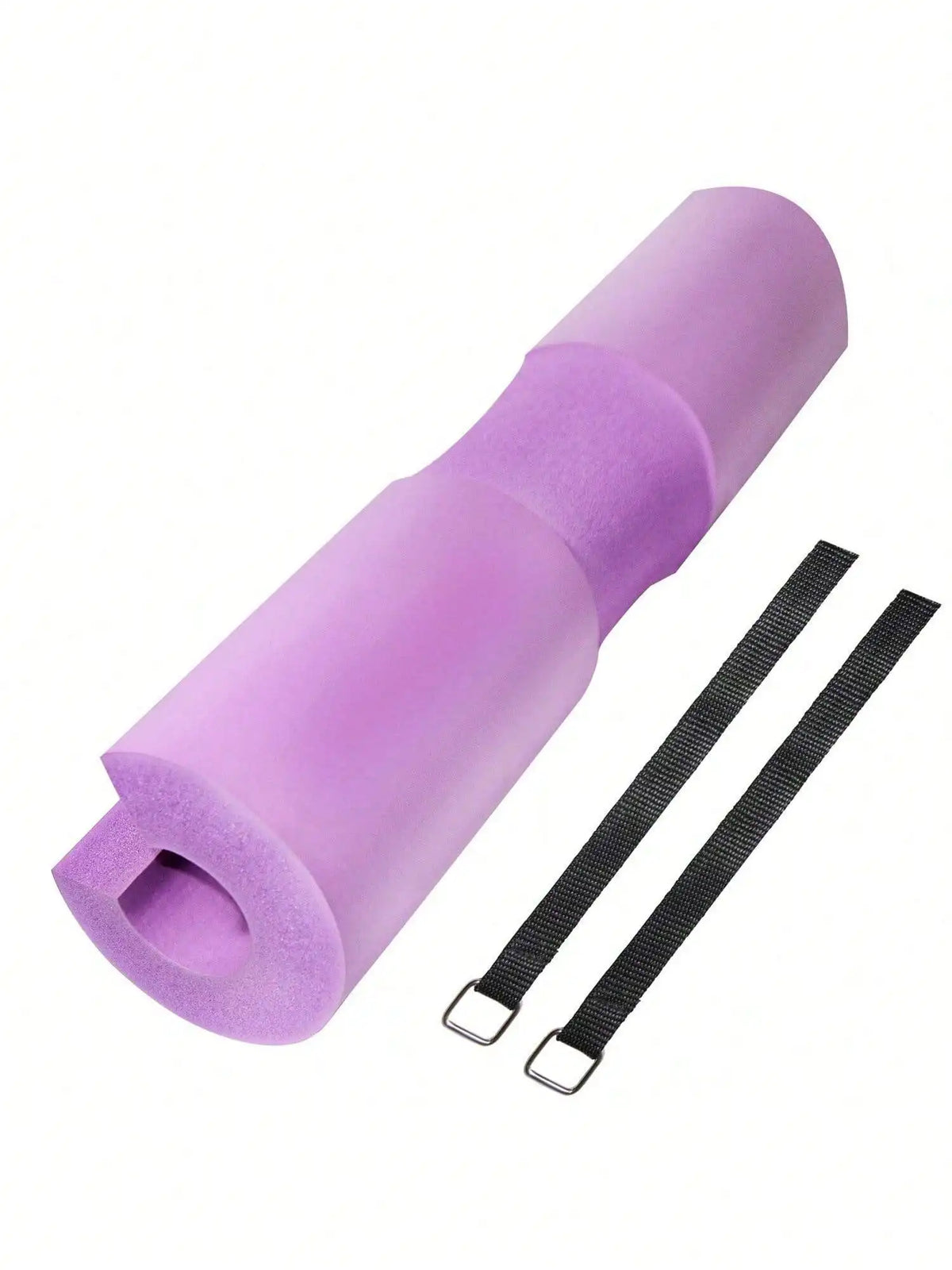 Foam Barbell Squat Pad for Hip‑Thrust Lunges, Relieve Neck‑Shoulder Stress, 1 Pad with 2 Straps, Multiple Colors Available