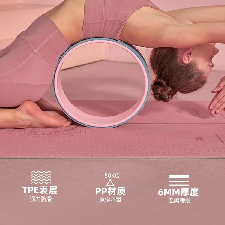 Yoga Wheel Back Opening Yoga Equipment Beginner Fitness Yoga Wheel Back Bending Artifact Roller Ring Home Pilates Circle