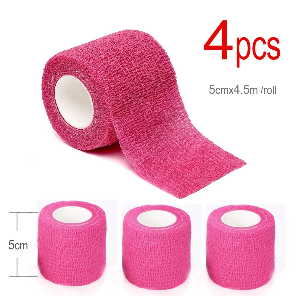 1/4/10pcs Elastic Self-Adhesive Athletic Tape Bandage 5cmx4.5m Non-Woven Universal Fit for Sports Foot Support Joint Protection
