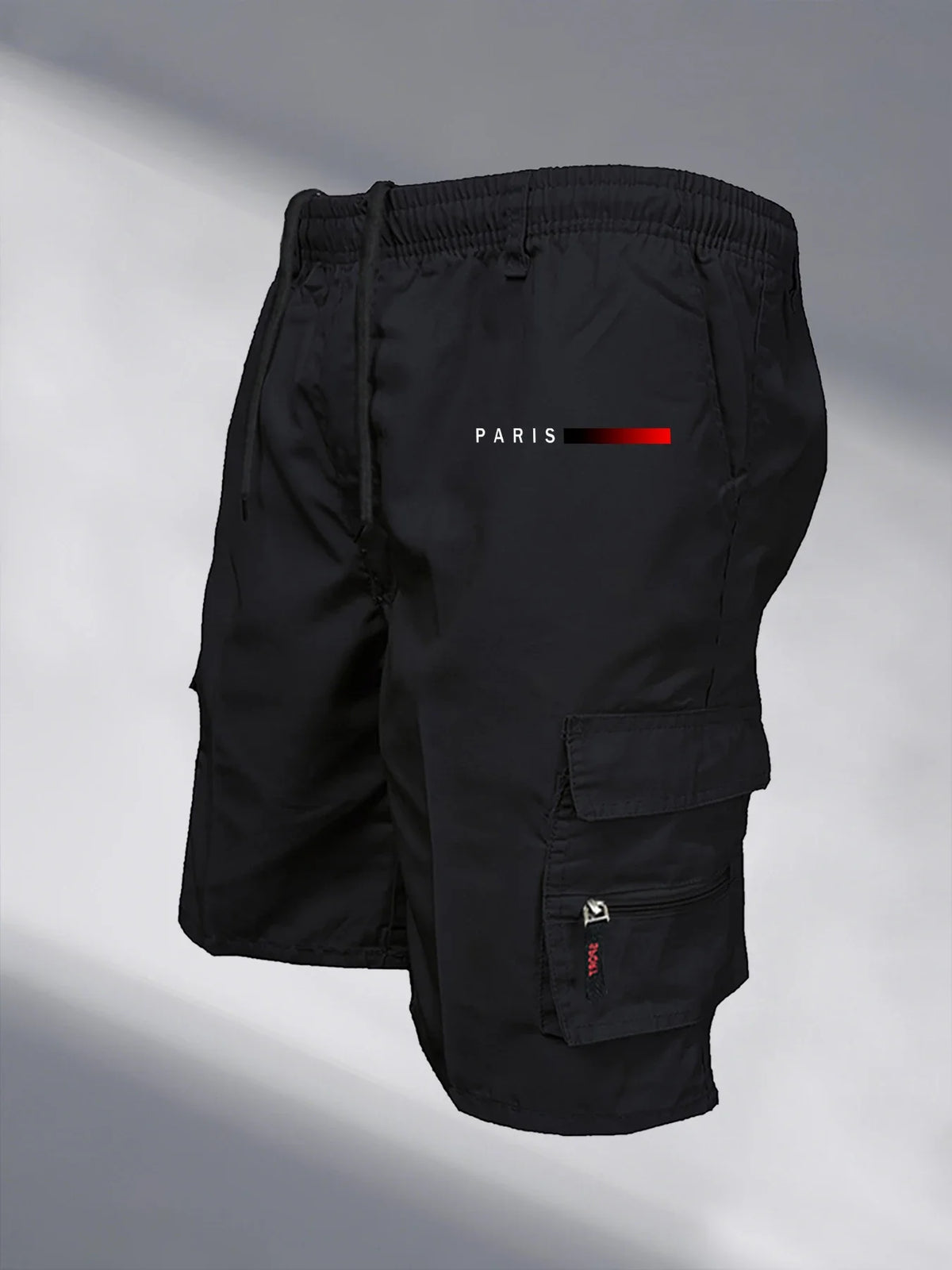 Mens Tactical Cargo Shorts Elastic Waist Outdoor Work Casual Jogging Loose Street Style Shorts